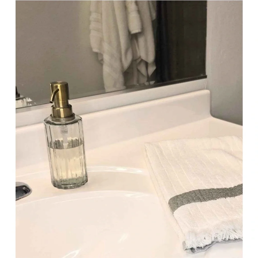Fluted Glass Bathroom Soap Pump Light Green - Hearth & Hand™ with Magnolia
